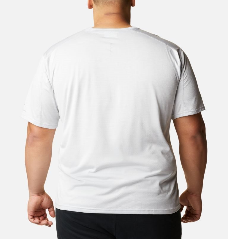 Men's Columbia Alpine Chill Zero Short Sleeve Crew T Shirts White | Plus Size CA-B5480